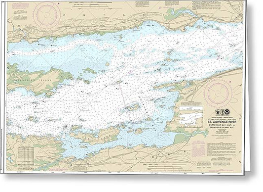 Nautical Chart-14771 Butternut Bay, Ont,-ironsides L, Ny - Greeting Card