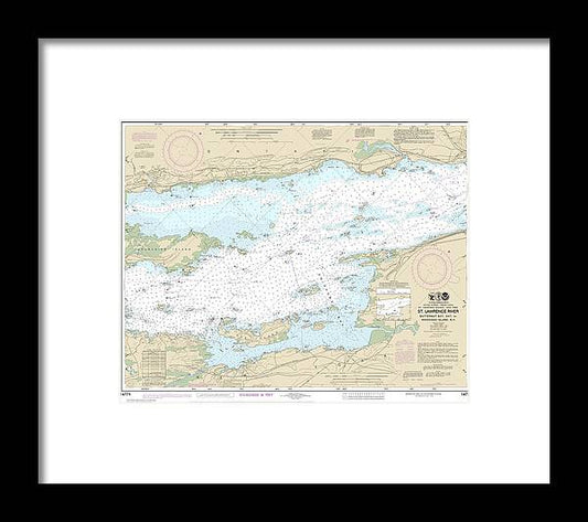 Nautical Chart-14771 Butternut Bay, Ont,-ironsides L, Ny - Framed Print