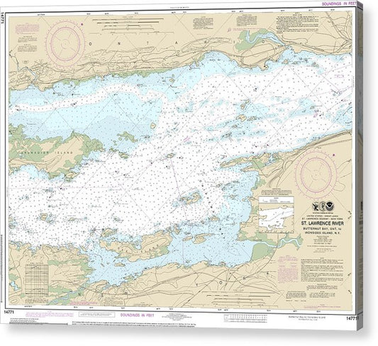 Nautical Chart-14771 Butternut Bay, Ont,-Ironsides L, Ny  Acrylic Print