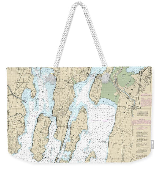 Nautical Chart-14781 Riviere Richelieu-south Hero Island - Weekender Tote Bag