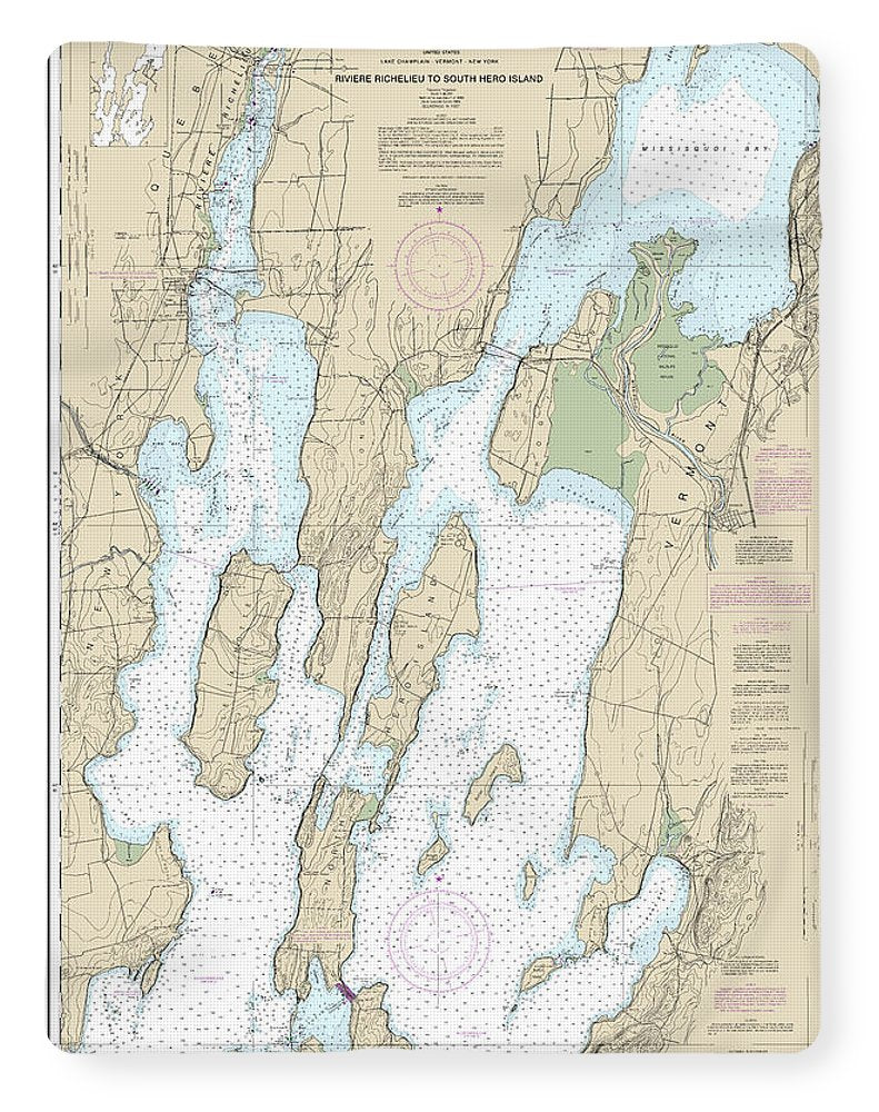 Nautical Chart-14781 Riviere Richelieu-south Hero Island - Blanket