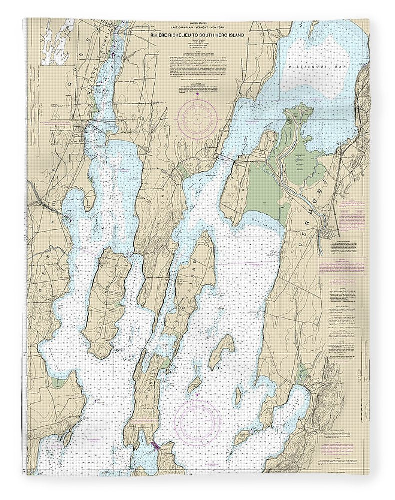 Nautical Chart-14781 Riviere Richelieu-south Hero Island - Blanket