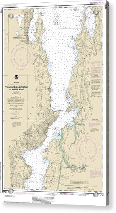 Nautical Chart-14783 Four Brothers Islands-barber Point - Acrylic Print