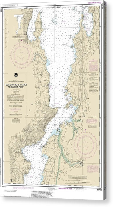 Nautical Chart-14783 Four Brothers Islands-Barber Point  Acrylic Print