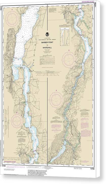 Nautical Chart-14784 Barber Point-whitehall - Canvas Print