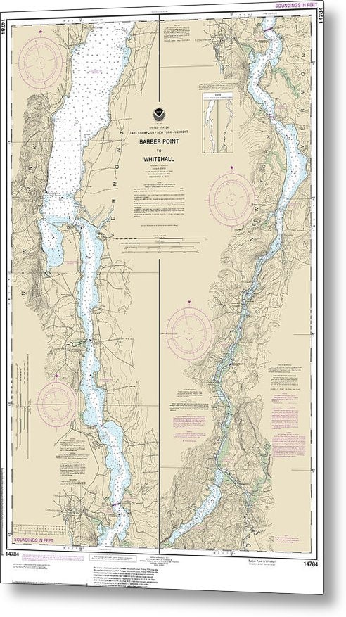 A beuatiful Metal Print of the Nautical Chart-14784 Barber Point-Whitehall - Metal Print by SeaKoast.  100% Guarenteed!