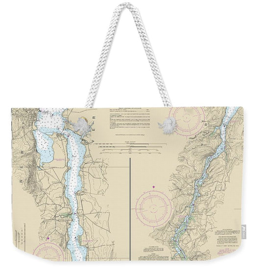 Nautical Chart-14784 Barber Point-whitehall - Weekender Tote Bag
