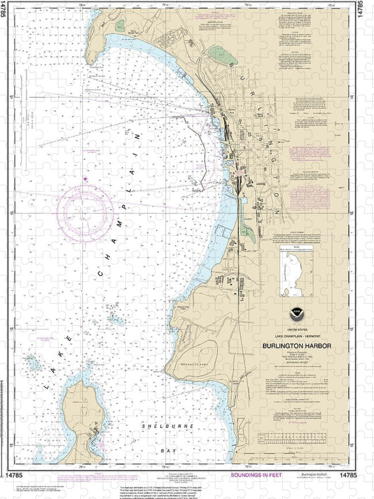 Nautical Chart 14785 Burlington Harbor Puzzle