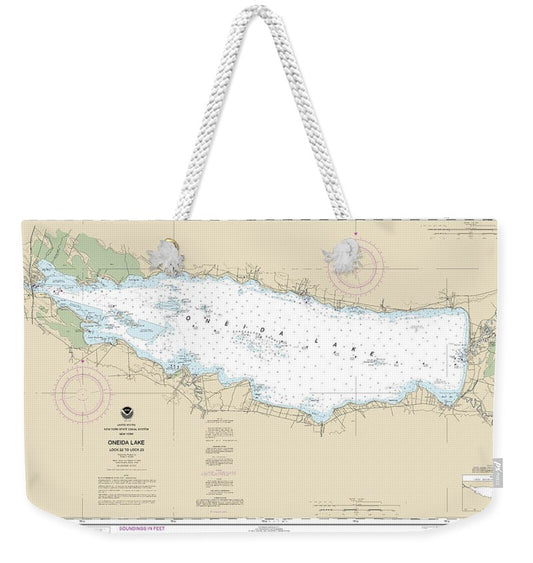Nautical Chart-14788 Oneida Lake - Lock 22-lock 23 - Weekender Tote Bag
