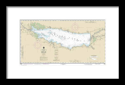 Nautical Chart-14788 Oneida Lake - Lock 22-lock 23 - Framed Print