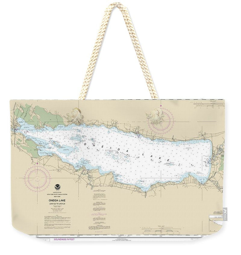 Nautical Chart-14788 Oneida Lake - Lock 22-lock 23 - Weekender Tote Bag