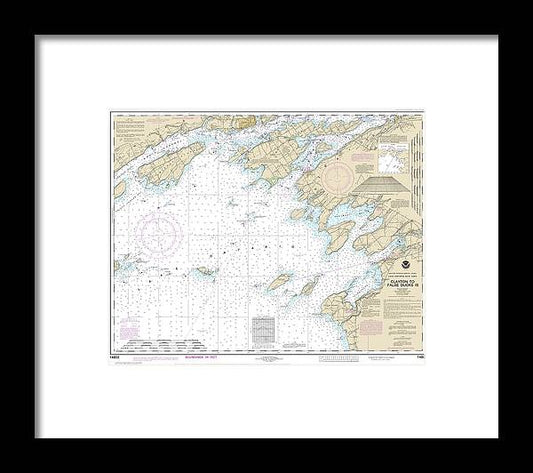 A beuatiful Framed Print of the Nautical Chart-14802 Clayton-False Ducks Ls by SeaKoast