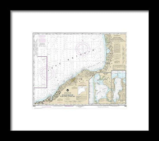 A beuatiful Framed Print of the Nautical Chart-14803 Six Miles South-Stony Point-Port Bay, North Pond, Little Sodus Bay by SeaKoast