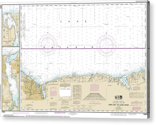 Nautical Chart-14804 Port Bay-Long Pond, Port Bay Harbor, Irondequoit Bay  Acrylic Print