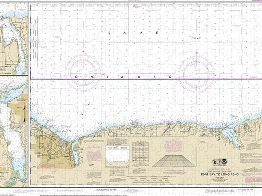 Nautical Chart 14804 Port Bay Long Pond, Port Bay Harbor, Irondequoit Bay Puzzle