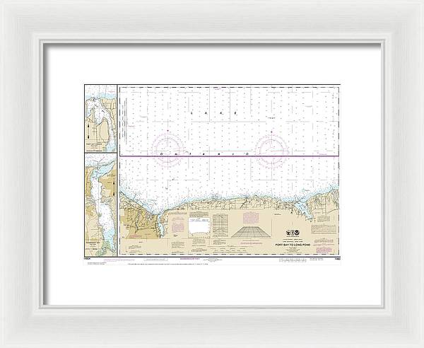 Nautical Chart-14804 Port Bay-long Pond, Port Bay Harbor, Irondequoit Bay - Framed Print