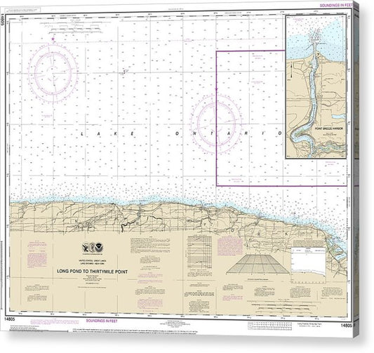 Nautical Chart-14805 Long Pond-Thirtymile Point, Point Breeze Harbor  Acrylic Print