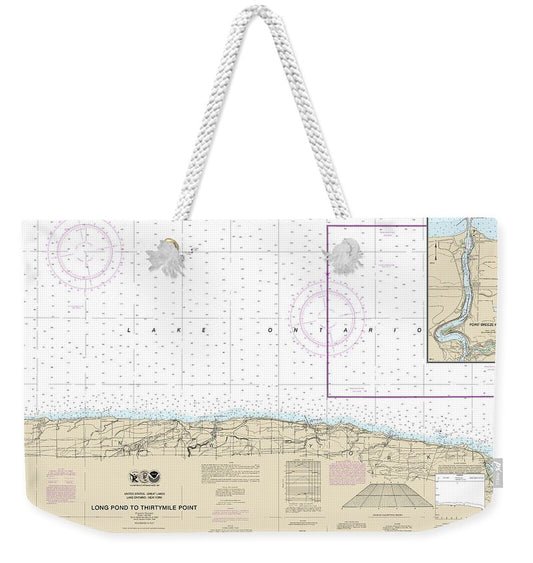 Nautical Chart-14805 Long Pond-thirtymile Point, Point Breeze Harbor - Weekender Tote Bag