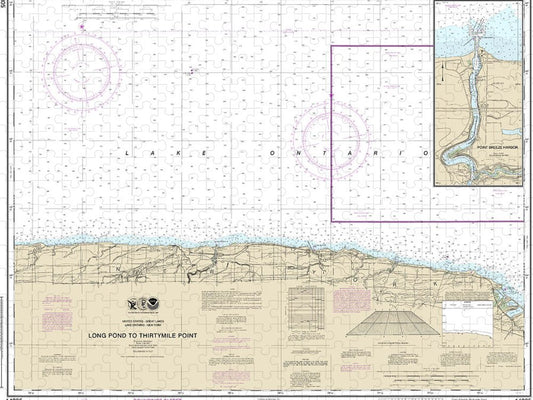 Nautical Chart 14805 Long Pond Thirtymile Point, Point Breeze Harbor Puzzle