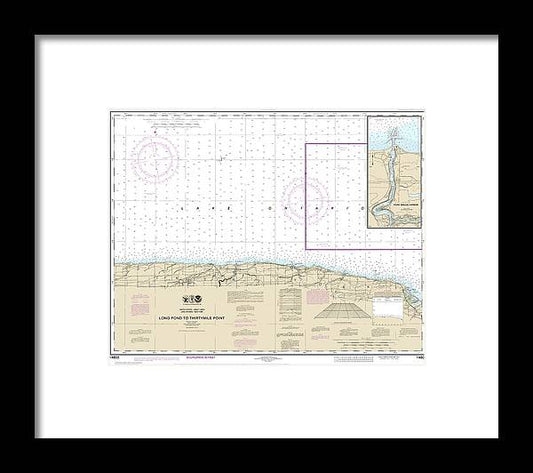 Nautical Chart-14805 Long Pond-thirtymile Point, Point Breeze Harbor - Framed Print