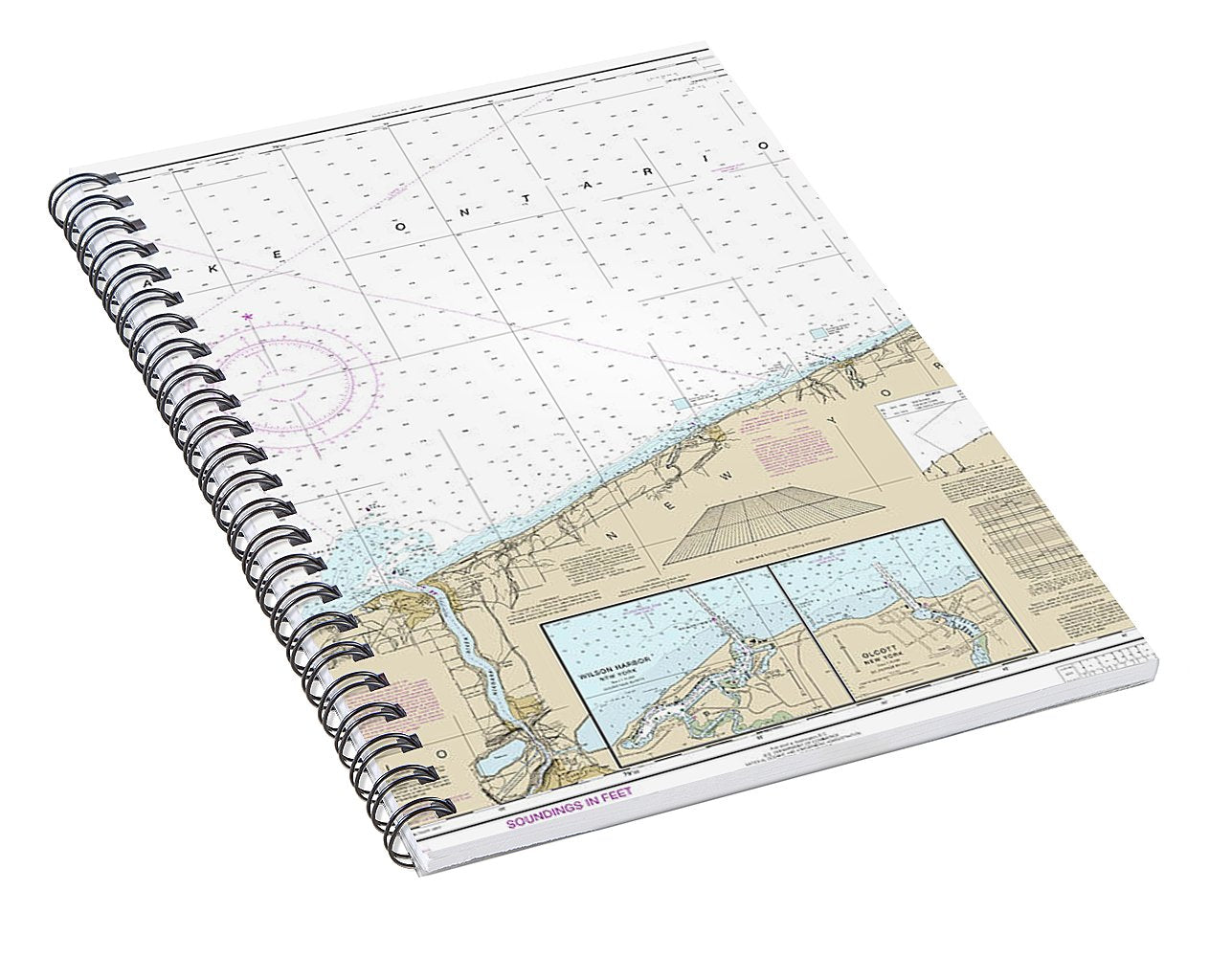 Nautical Chart-14806 Thirtymile Point, Ny,-port Dalhousie, Ont - Spiral Notebook