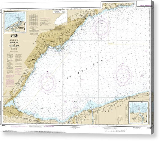 Nautical Chart-14810 Olcott Harbor-Toronto, Olcott-Wilson Harbors  Acrylic Print