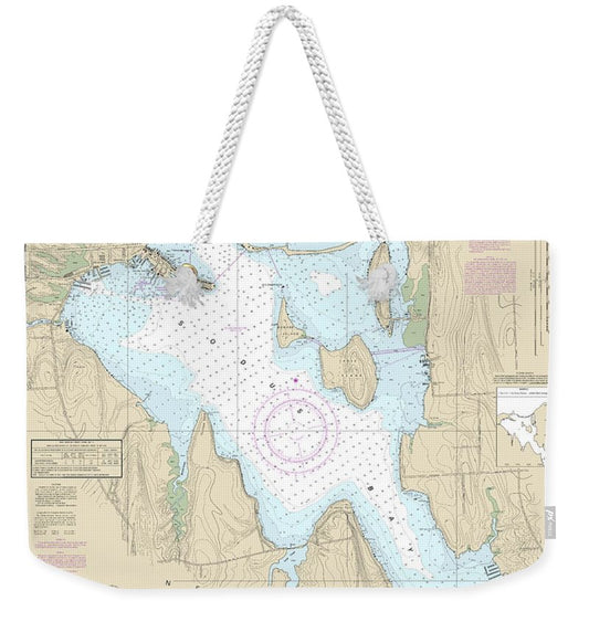 Nautical Chart-14814 Sodus Bay - Weekender Tote Bag