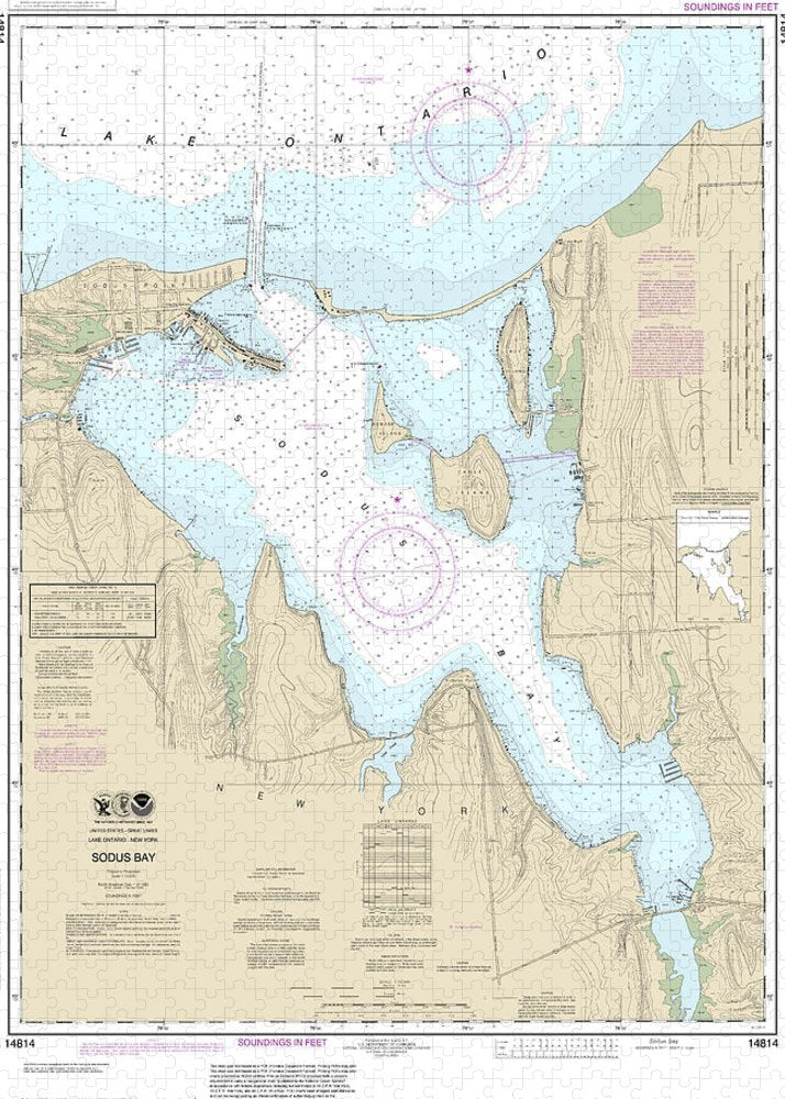 Nautical Chart-14814 Sodus Bay - Puzzle