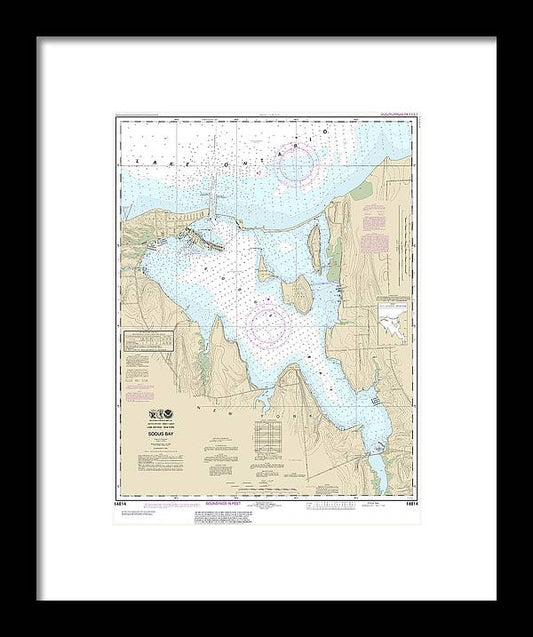 Nautical Chart-14814 Sodus Bay - Framed Print