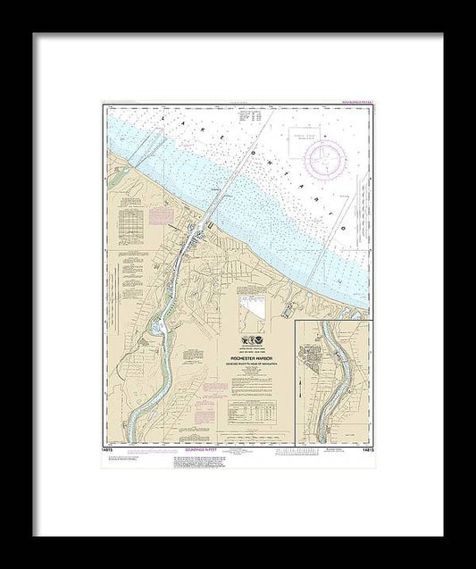 A beuatiful Framed Print of the Nautical Chart-14815 Rochester Harbor, Including Genessee River-Head-Navigation by SeaKoast