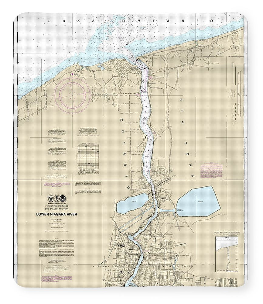 Nautical Chart-14816 Lower Niagara River - Blanket