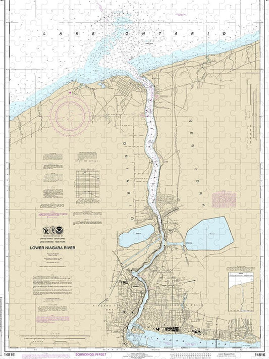 Nautical Chart 14816 Lower Niagara River Puzzle