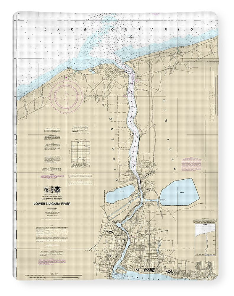 Nautical Chart-14816 Lower Niagara River - Blanket
