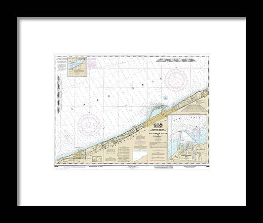Nautical Chart-14824 Sixteenmile Creek-conneaut, Conneaut Harbor - Framed Print