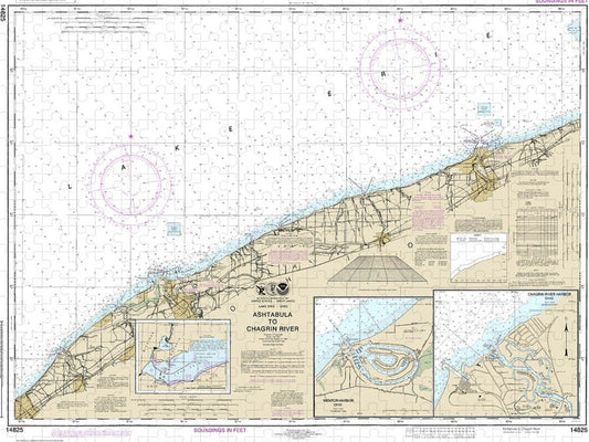 Nautical Chart 14825 Ashtabula Chagrin River, Mentor Harbor, Chagrin River Puzzle