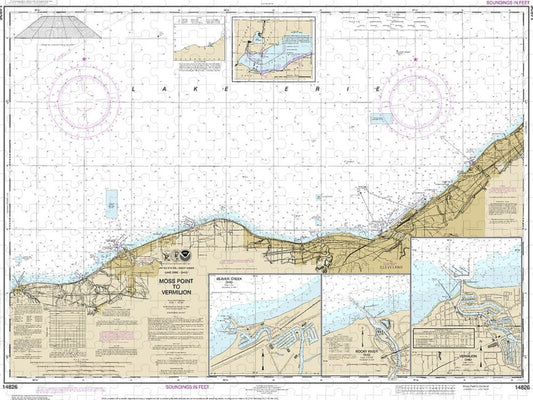 Nautical Chart 14826 Moss Point Vermilion, Beaver Creek, Vermilion Harbor, Rocky River Puzzle