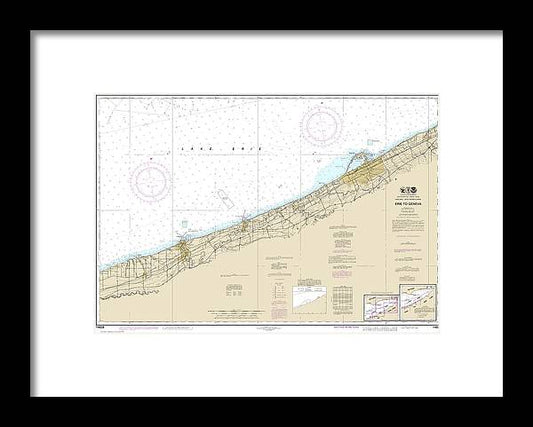 A beuatiful Framed Print of the Nautical Chart-14828 Erie-Geneva by SeaKoast
