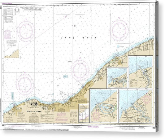 Nautical Chart-14829 Geneva-Lorain, Beaver Creek, Rocky River, Mentor Harbor, Chagrin River  Acrylic Print