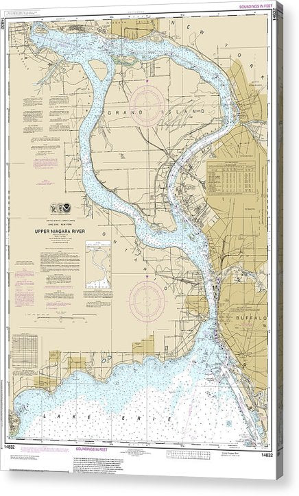 Nautical Chart-14832 Niagara Falls-Buffalo  Acrylic Print