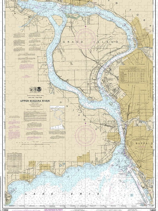 Nautical Chart 14832 Niagara Falls Buffalo Puzzle