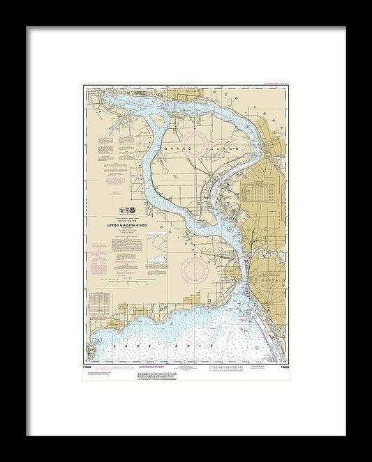 Nautical Chart-14832 Niagara Falls-buffalo - Framed Print
