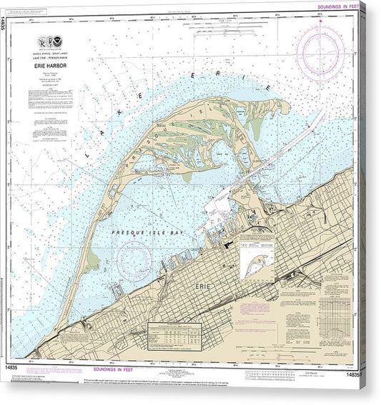 Nautical Chart-14835 Erie Harbor  Acrylic Print