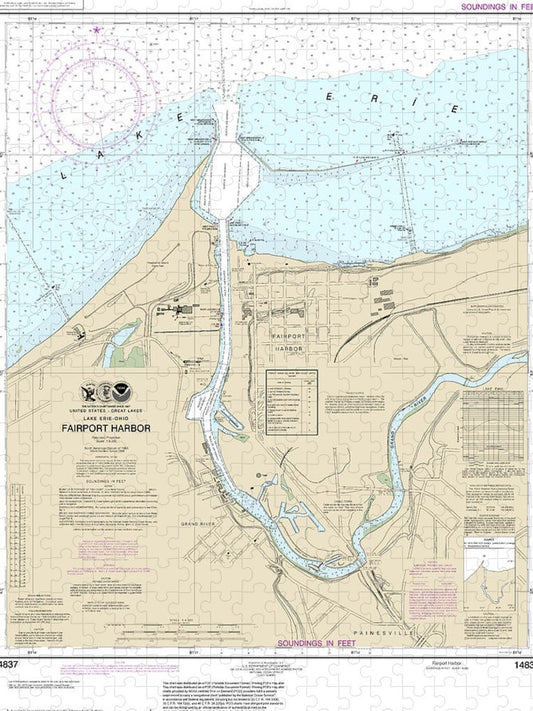 Nautical Chart 14837 Fairport Harbor Puzzle