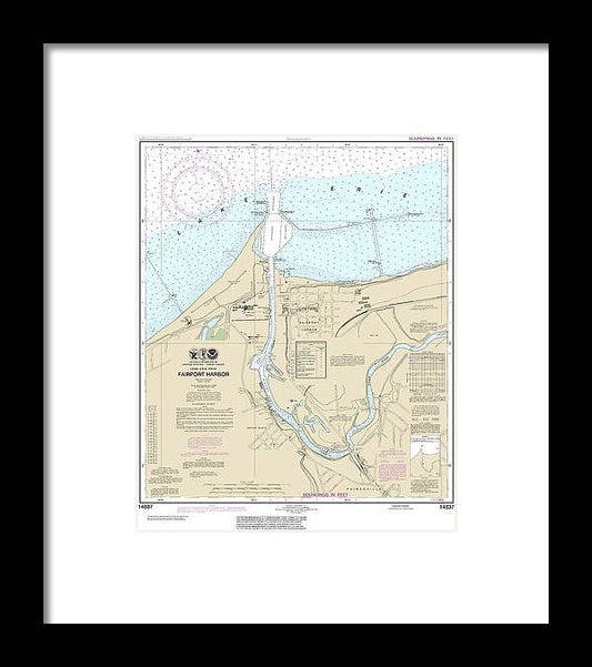 A beuatiful Framed Print of the Nautical Chart-14837 Fairport Harbor by SeaKoast