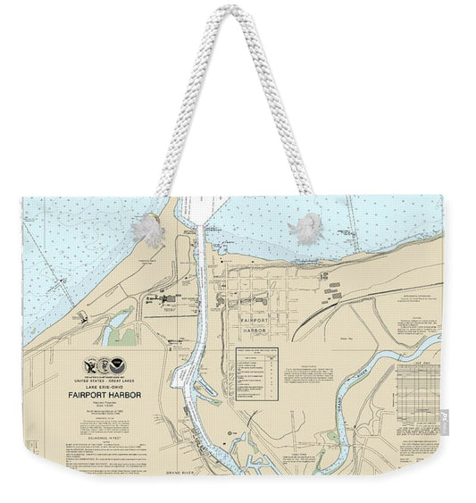 Nautical Chart-14837 Fairport Harbor - Weekender Tote Bag