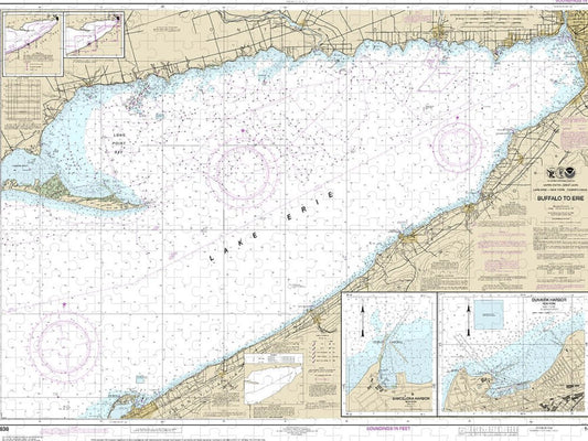 Nautical Chart 14838 Buffalo Erie, Dunkirk, Barcelone Harbor Puzzle