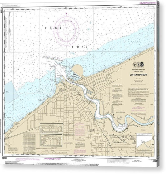 Nautical Chart-14841 Lorain Harbor  Acrylic Print