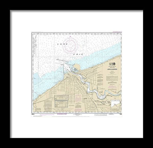 A beuatiful Framed Print of the Nautical Chart-14841 Lorain Harbor by SeaKoast