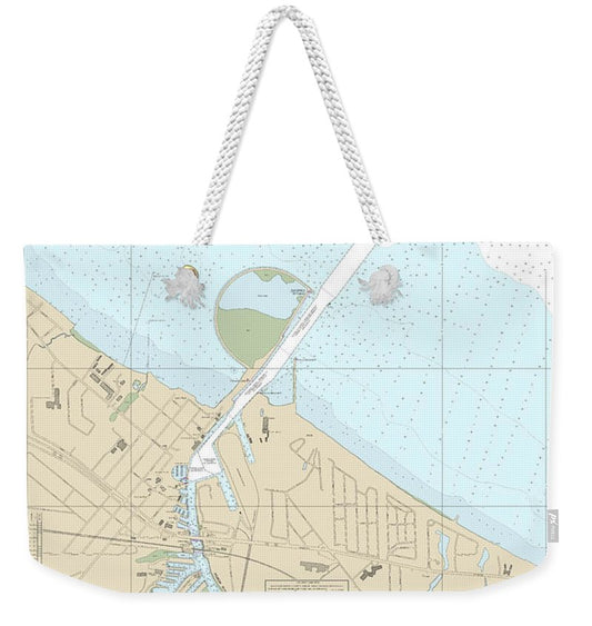 Nautical Chart-14843 Huron Harbor - Weekender Tote Bag