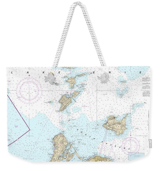 Nautical Chart-14844 Islands In Lake Erie, Put-in-bay - Weekender Tote Bag